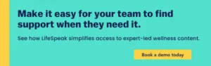 Banner image with text: 'Make it easy for your team to find support when they need it. Book a demo today.'
