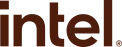 Intel logo with modern design, showcasing the brand's tech focus.