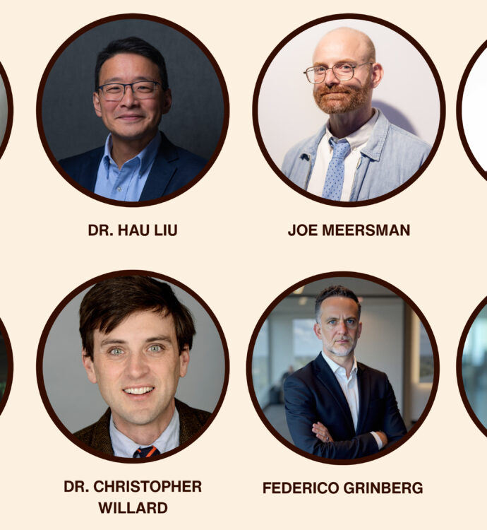 Group photo of diverse professionals with names shown below each portrait.