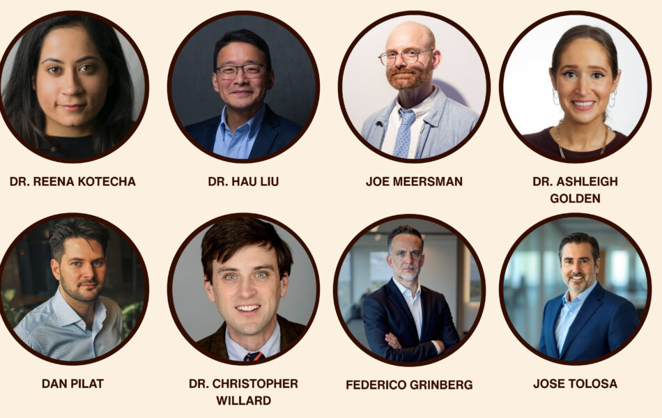 Group photo of diverse professionals with names shown below each portrait.